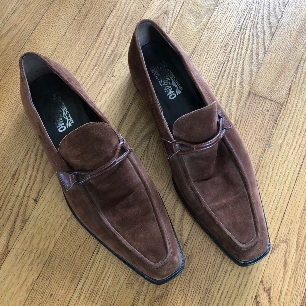 Vintage Men’s Ferragamo Brown Suede Loafers